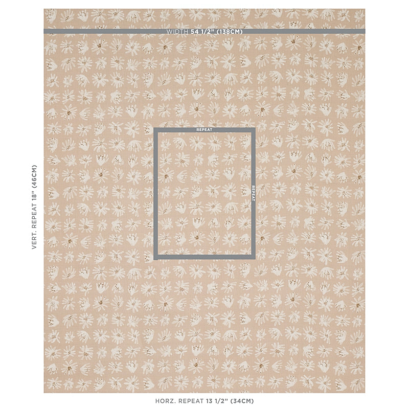 Schumacher Meadow Rock Natural Fabric - Eade's Wallpaper
