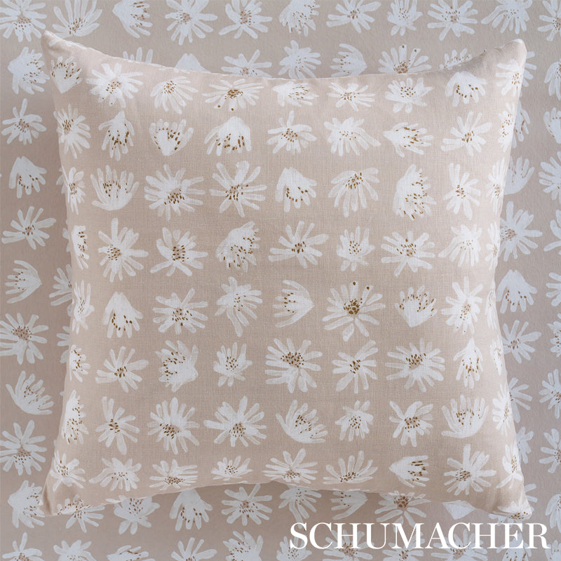Schumacher Meadow Rock Natural Fabric - Eade's Wallpaper
