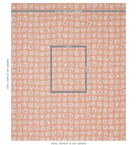 Schumacher Meadow Rock Blush Fabric - Eade's Wallpaper