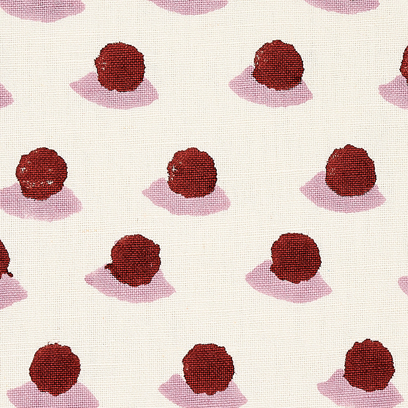 Schumacher Berry Hand Block Print Iron & Rose Fabric