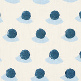 Schumacher Berry Hand Block Print Indigo & Sky Fabric