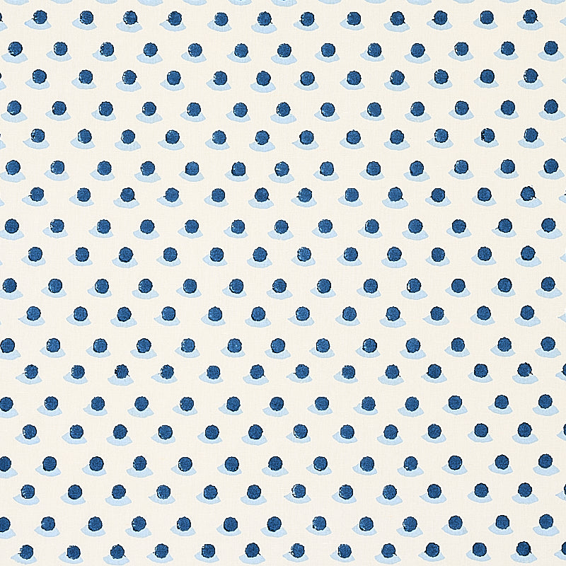 Schumacher Berry Hand Block Print Indigo & Sky Fabric