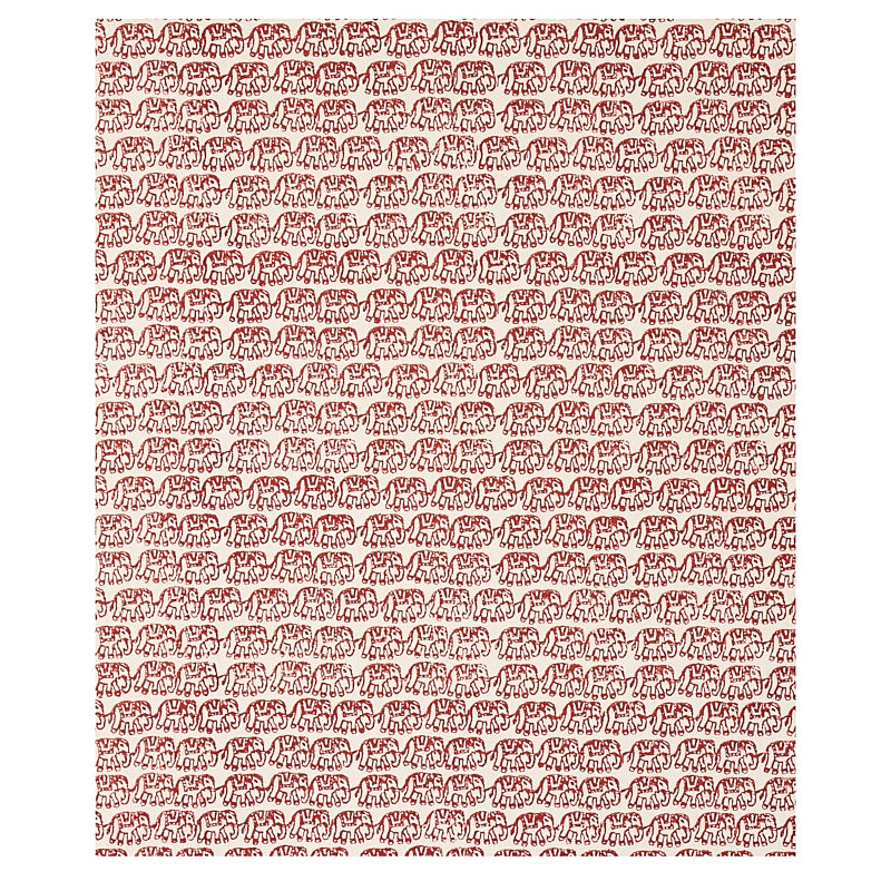 Schumacher Ellies Hand Block Print Rust Fabric