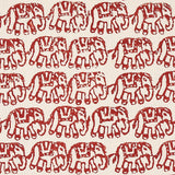 Schumacher Ellies Hand Block Print Rust Fabric