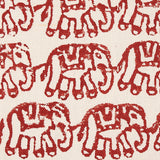 Schumacher Ellies Hand Block Print Rust Fabric