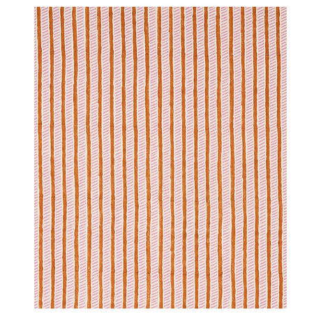 Schumacher Garden Path Hand Block Print Copper & Rose Fabric