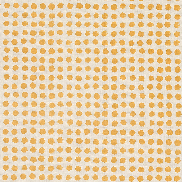 Schumacher Seed Hand Block Print Mustard Fabric - Eade's Wallpaper