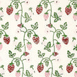Schumacher Strawberry Hand Block Print Grass Fabric - Eade's Wallpaper