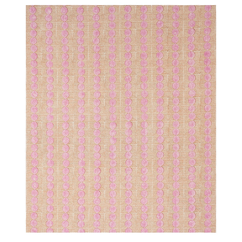 Schumacher Sun Rise Hand Block Print Rose & Copper Fabric - Eade's Wallpaper