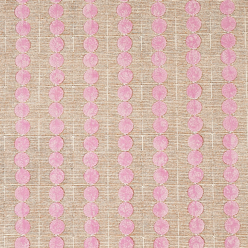 Schumacher Sun Rise Hand Block Print Rose & Copper Fabric - Eade's Wallpaper