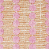 Schumacher Sun Rise Hand Block Print Rose & Copper Fabric