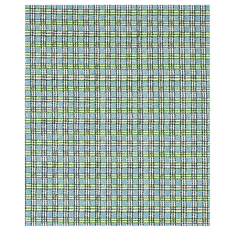 Schumacher Trellis Hand Block Print Sky & Grass Fabric - Eade's Wallpaper