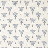 Schumacher Wild Carrot Hand Block Print Indigo Fabric - Eade's Wallpaper