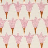 Schumacher Tulip Hand Block Rose & Copper Fabric - Eade's Wallpaper