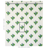 Schumacher Primrose Hand Block Grass & Sky Fabric - Eade's Wallpaper