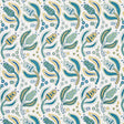 Schumacher Malabar Vine Peacock Fabric - Eade's Wallpaper
