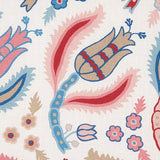 Schumacher Malabar Vine Sky & Rose Fabric - Eade's Wallpaper