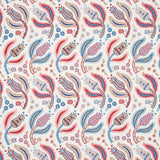 Schumacher Malabar Vine Sky & Rose Fabric - Eade's Wallpaper