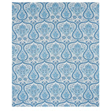 Schumacher Paisley Court Blue Fabric - Eade's Wallpaper