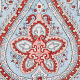 Schumacher Paisley Court Sky & Rose Fabric - Eade's Wallpaper