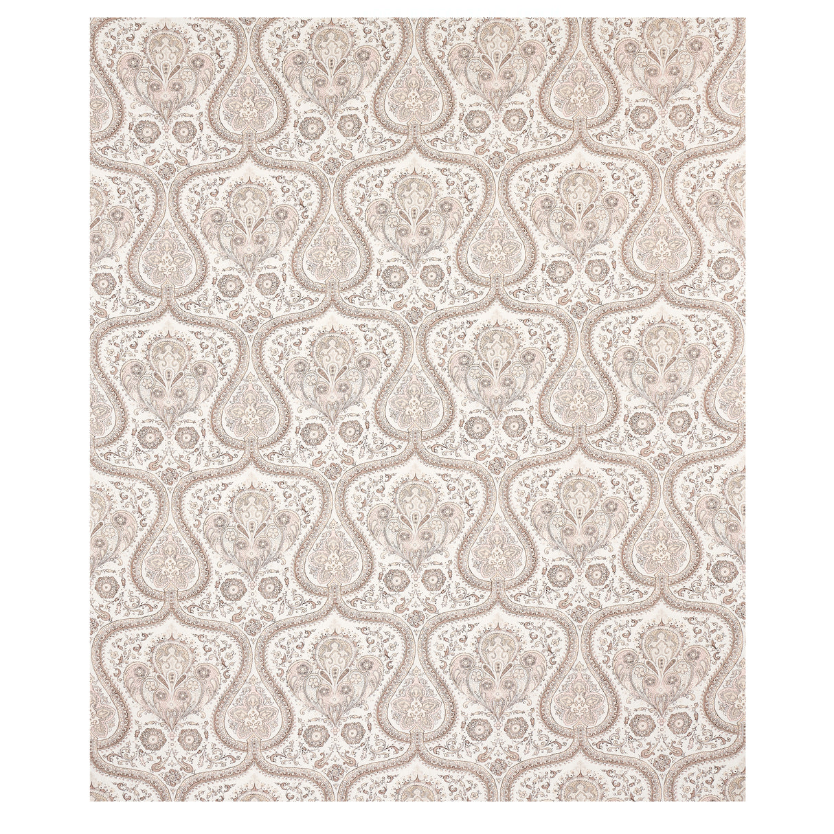 Schumacher Paisley Court Neutral Fabric - Eade's Wallpaper