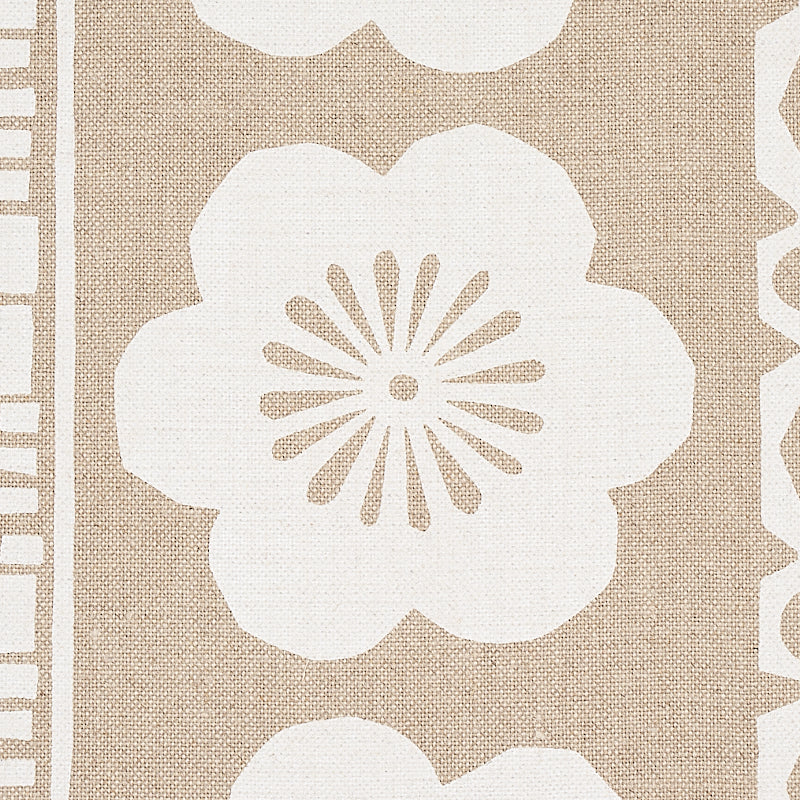 Schumacher Mrs. Howell Natural Fabric - Eade's Wallpaper