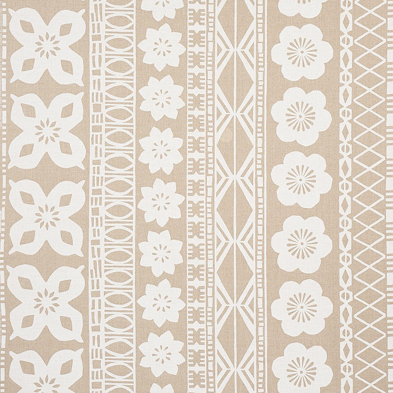 Schumacher Mrs. Howell Natural Fabric - Eade's Wallpaper