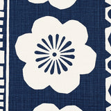 Schumacher Mrs. Howell Indigo Fabric - Eade's Wallpaper