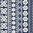 Schumacher Mrs. Howell Indigo Fabric - Eade's Wallpaper