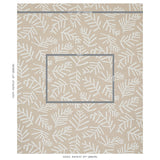 Schumacher Tiah Cove Ivory On Natural Fabric - Eade's Wallpaper
