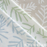 Schumacher Tiah Cove Ivory On Natural Fabric - Eade's Wallpaper