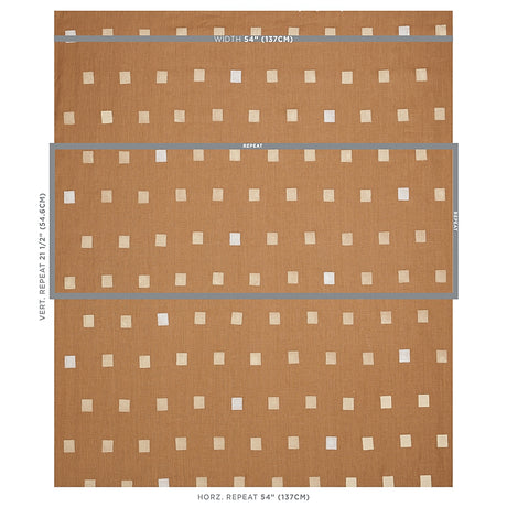 Schumacher Inkwell Hand Block Camel Fabric
