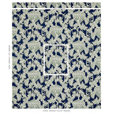 Schumacher Santarem Navy Fabric - Eade's Wallpaper