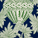 Schumacher Santarem Navy Fabric - Eade's Wallpaper