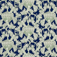 Schumacher Santarem Navy Fabric - Eade's Wallpaper