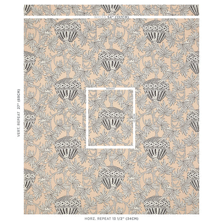 Schumacher Santarem Neutral Fabric - Eade's Wallpaper