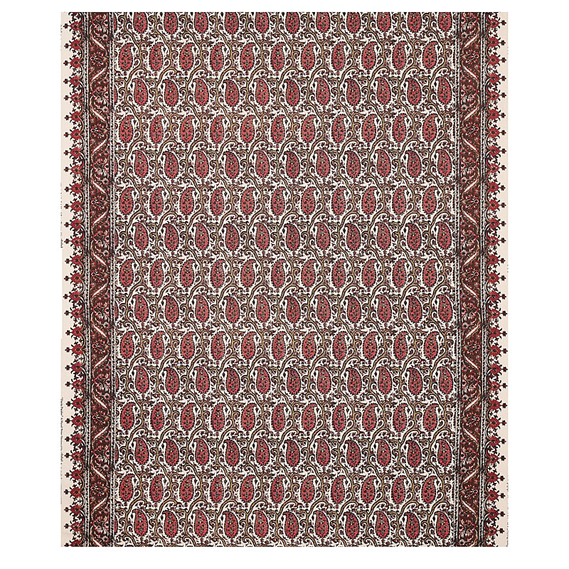 Schumacher Daria Paisley Maroon Fabric