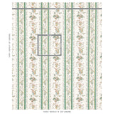 Schumacher Elena Paisley Stripe Green Fabric