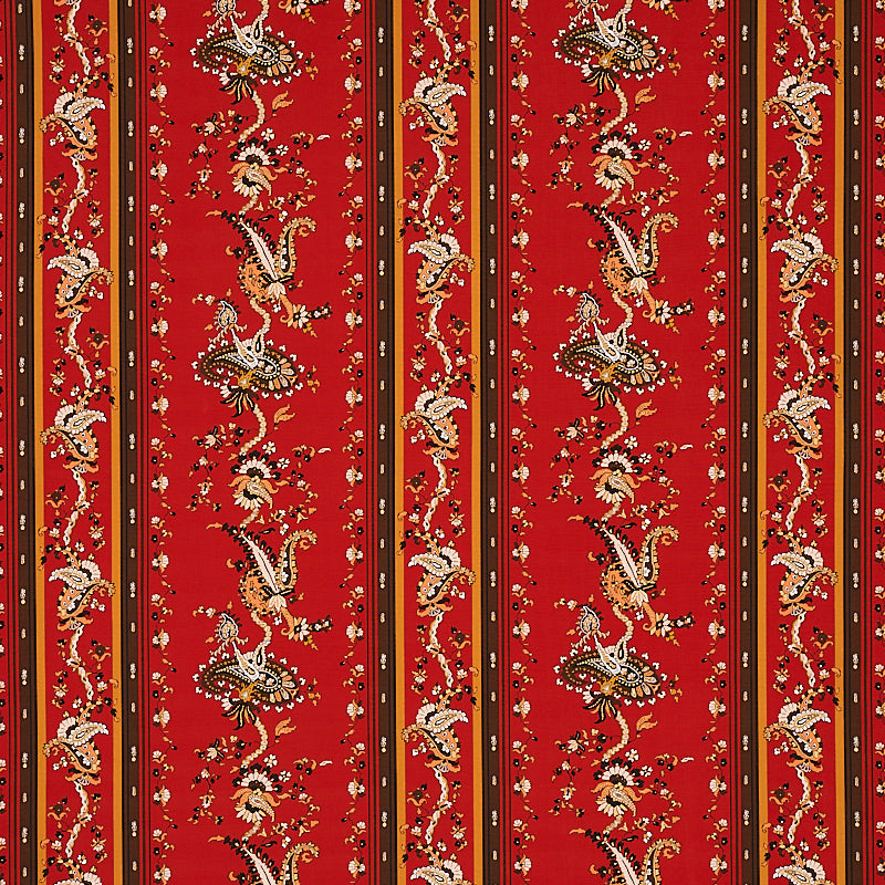 Schumacher Elena Paisley Stripe Pompeii Fabric