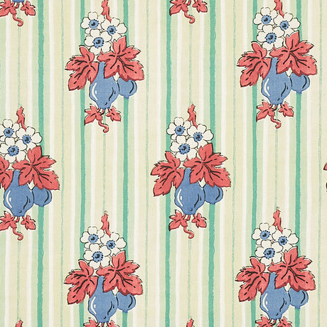 Schumacher Turnip Mint Fabric - Eade's Wallpaper