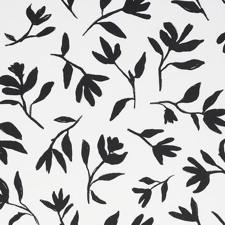 Schumacher Laurel Black Fabric - Eade's Wallpaper