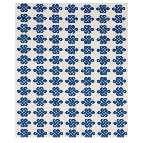 Schumacher Penelope Knot Blue Fabric - Eade's Wallpaper