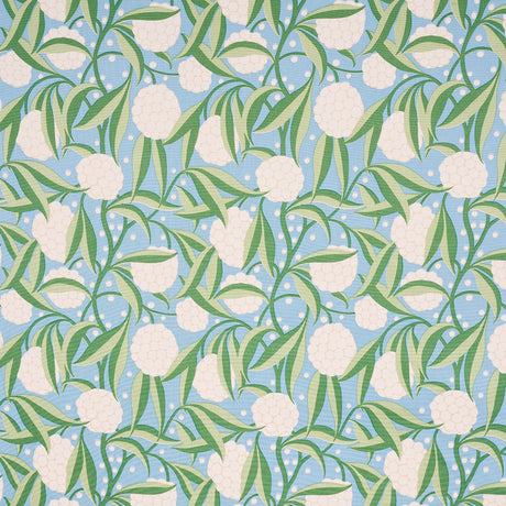 Schumacher Rubus Cotton Linen Delft Fabric - Eade's Wallpaper