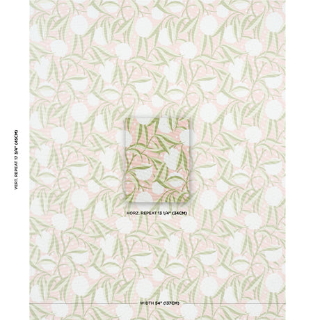 Schumacher Rubus Cotton Linen Blush Fabric - Eade's Wallpaper