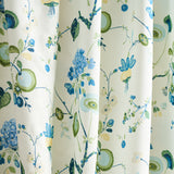 Schumacher Vasily Linen Green And Blue Fabric - Eade's Wallpaper