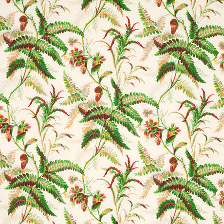 Schumacher Myers Fern Linen Document Fabric - Eade's Wallpaper