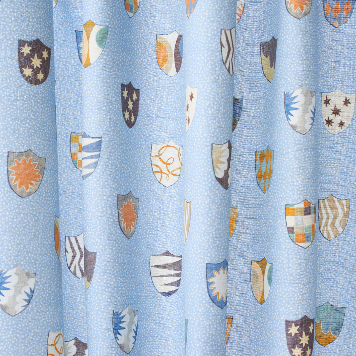Schumacher Heraldic Oxford Blue Fabric