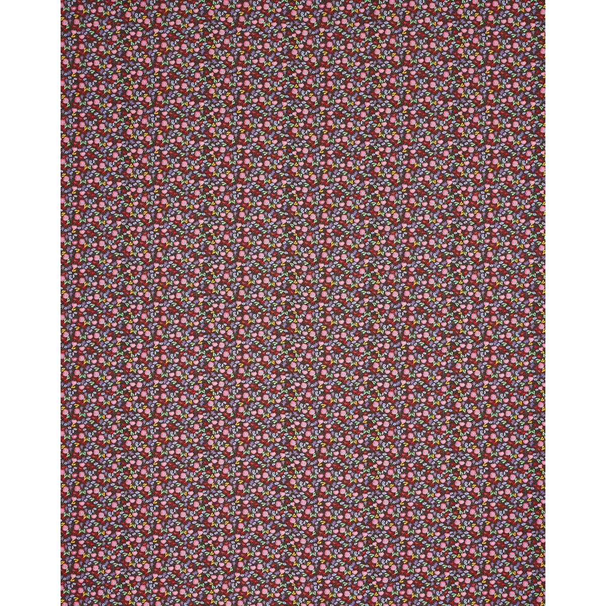 Schumacher Calico Multi On Brown Fabric