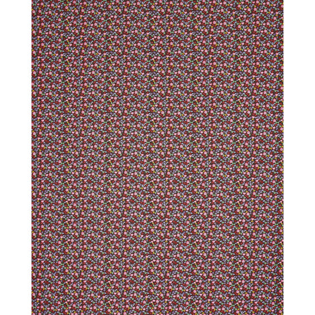 Schumacher Calico Multi On Brown Fabric
