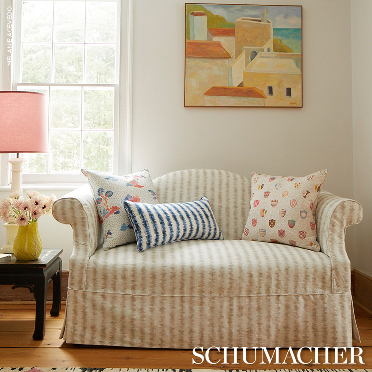 Schumacher Cardiogram Stone Fabric